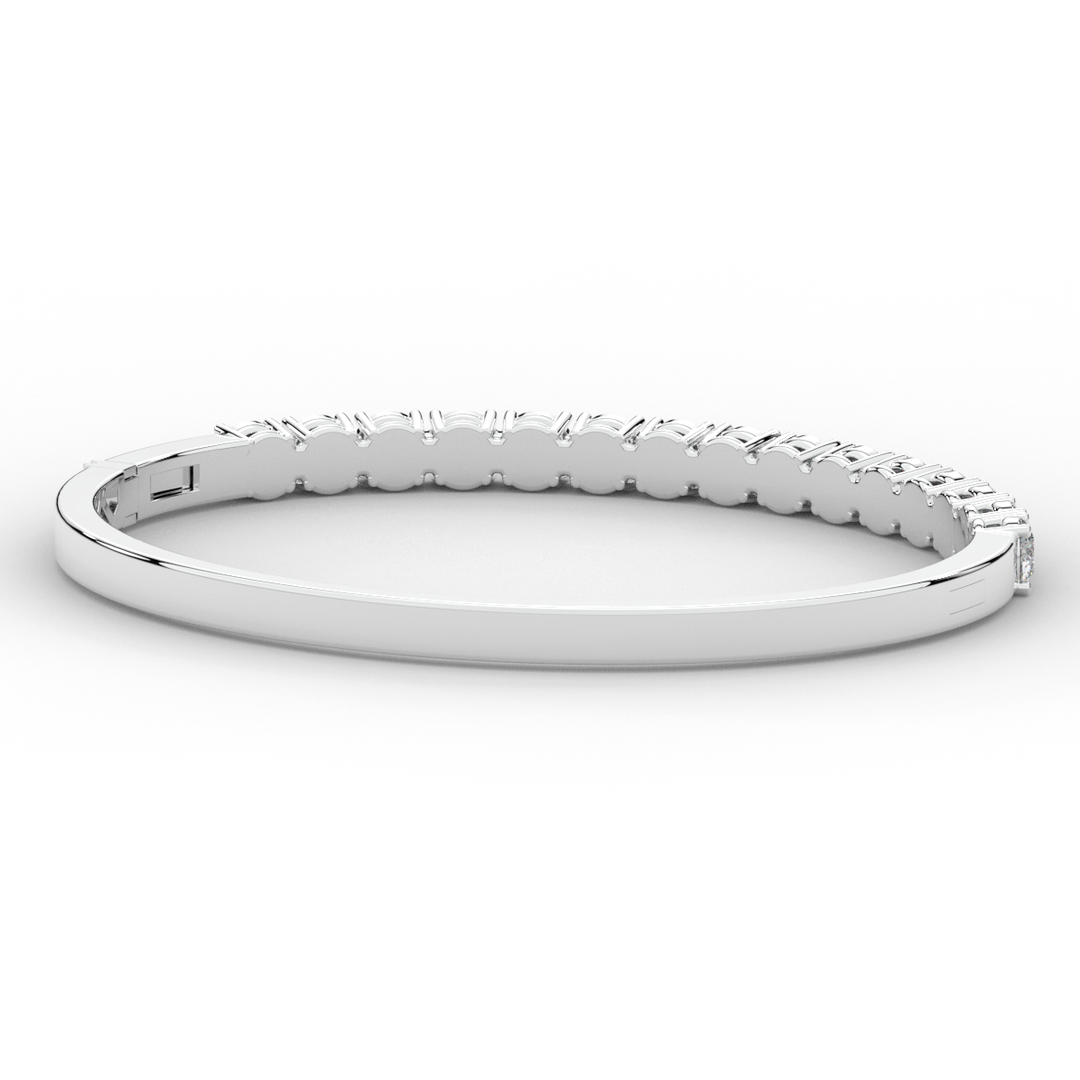 4.70CT.TW ROUND LAB DIAMOND BANGLE - Nazarelle