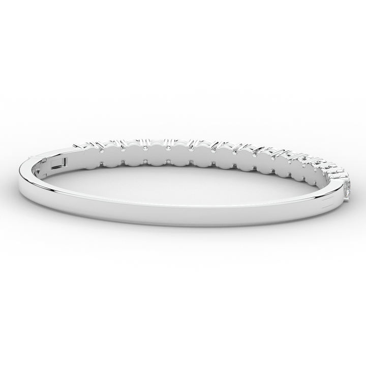 4.70CT.TW ROUND LAB DIAMOND BANGLE - Nazarelle