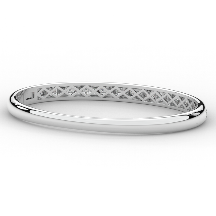 1.25CT.TW ROUND LAB DIAMOND BANGLE - Nazarelle