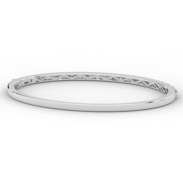 1.50CT.TW BAGUETTE LAB DIAMOND SHARED PRONG BANGLE - Nazarelle