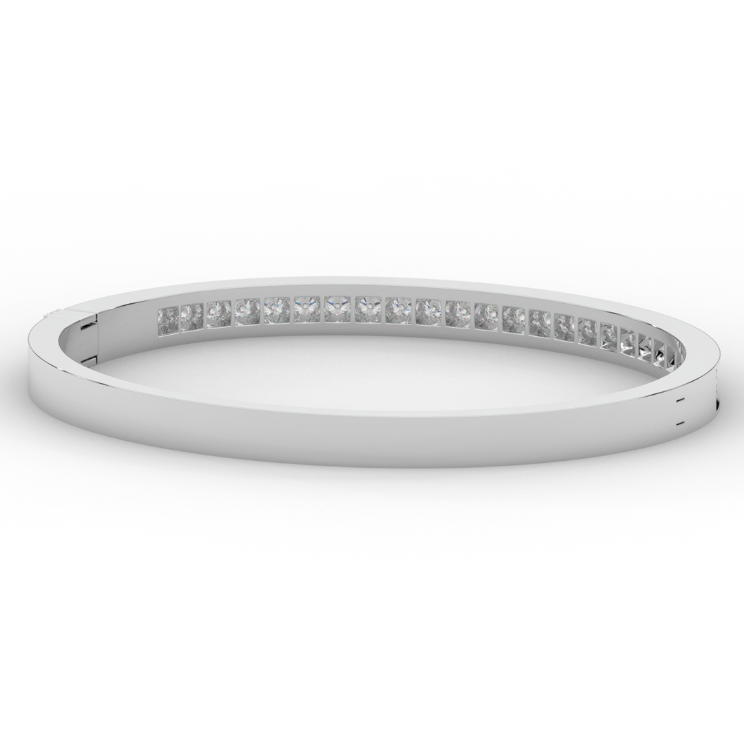 1.25CT.TW ROUND LAB DIAMOND BANGLE - Nazarelle