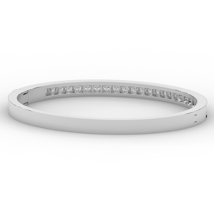1.25CT.TW ROUND LAB DIAMOND BANGLE - Nazarelle