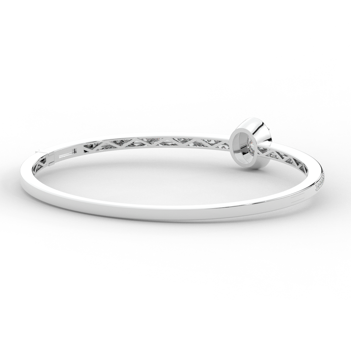 1.40CT.TW OVAL AND ROUND LAB DIAMOND BANGLE - Nazarelle