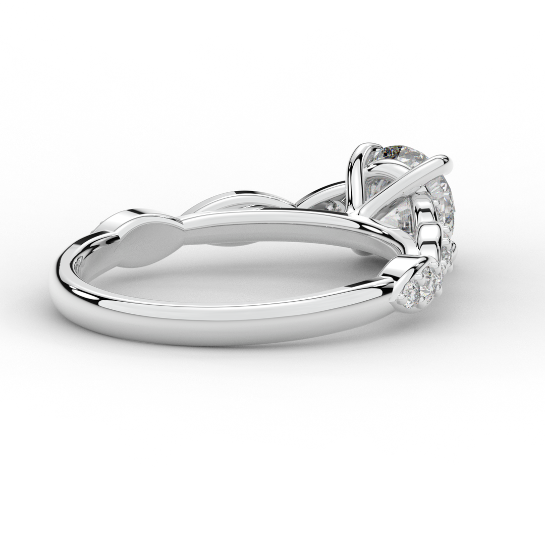1.20CT.TW ROUND LAB DIAMOND SOLITAIRE ENGAGEMENT RING - Nazarelle