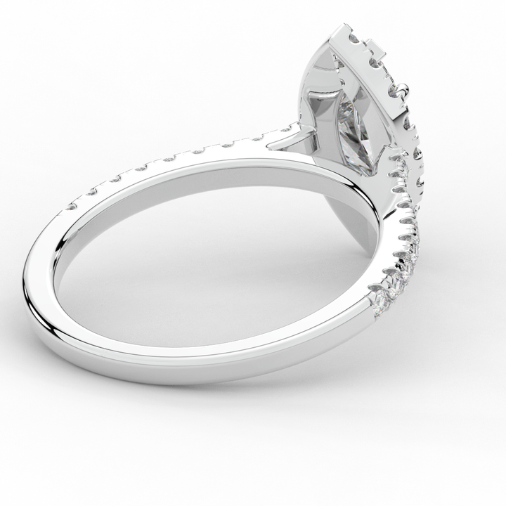 0.80CT.TW MARQUISE LAB DIAMOND HALO ENGAGEMENT RING - Nazarelle