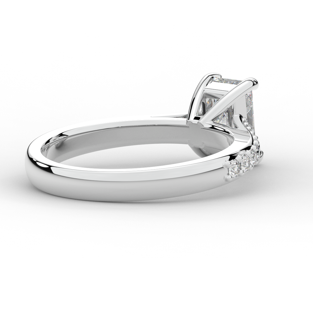 1.25CT.TW RADIANT LAB DIAMOND SOLITAIRE ENGAGEMENT RING - Nazarelle