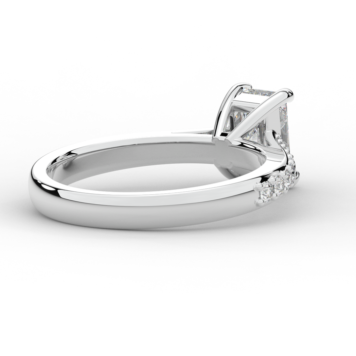 1.25CT.TW RADIANT LAB DIAMOND SOLITAIRE ENGAGEMENT RING - Nazarelle