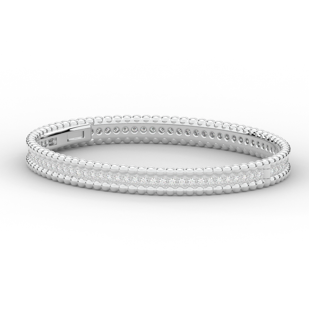 1.20CT.TW ROUND LAB DIAMOND ETERNITY BANGLE - Nazarelle