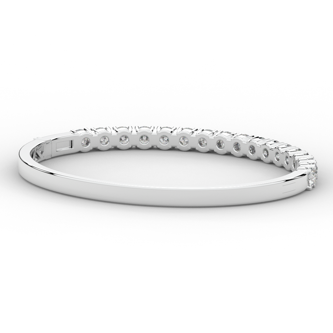 5.00CT.TW ROUND LAB DIAMOND BANGLE - Nazarelle