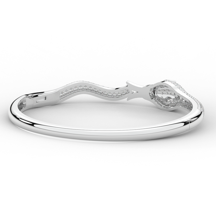 2.00CT.TW ROUND AND PEAR LAB DIAMOND SNAKE BANGLE - Nazarelle