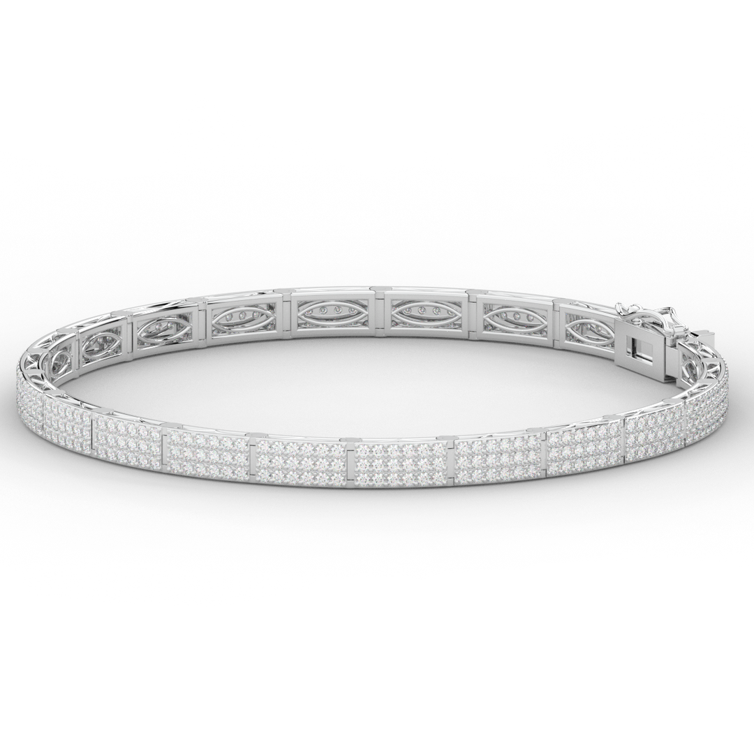 2.25CT.TW ROUND LAB DIAMOND TENNIS BRACELET - Nazarelle