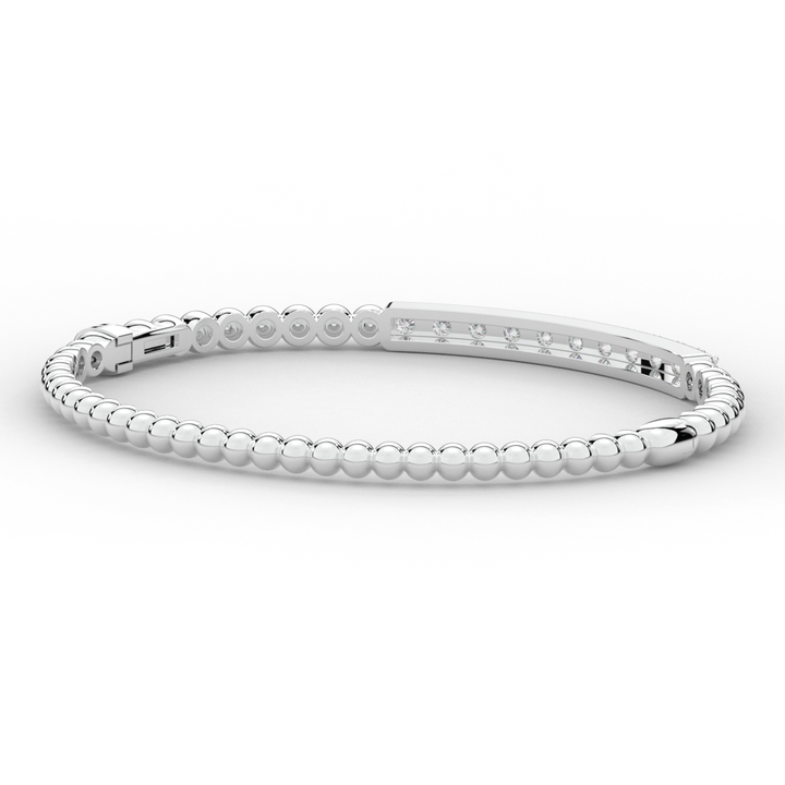 1.10CT.TW ROUND LAB DIAMOND BANGLE - Nazarelle