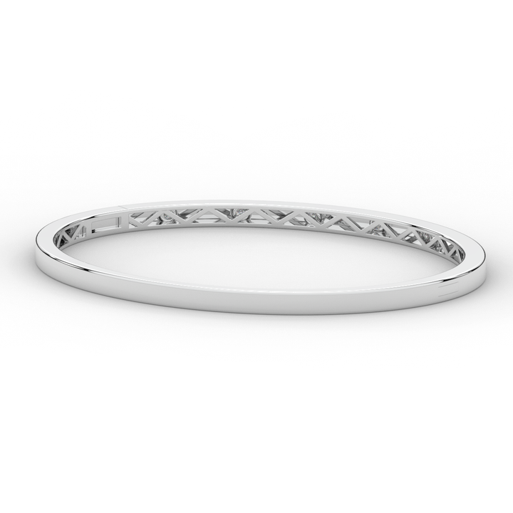 0.15CT.TW ROUND LAB BEZEL SET DIAMOND BANGLE - Nazarelle