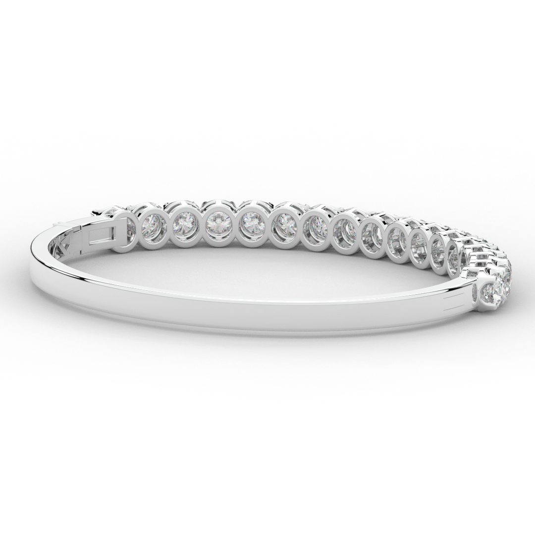 5.00CT.TW ROUND LAB DIAMOND BANGLE - Nazarelle
