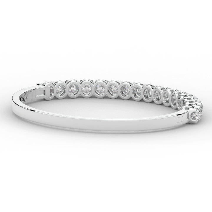 5.00CT.TW ROUND LAB DIAMOND BANGLE - Nazarelle