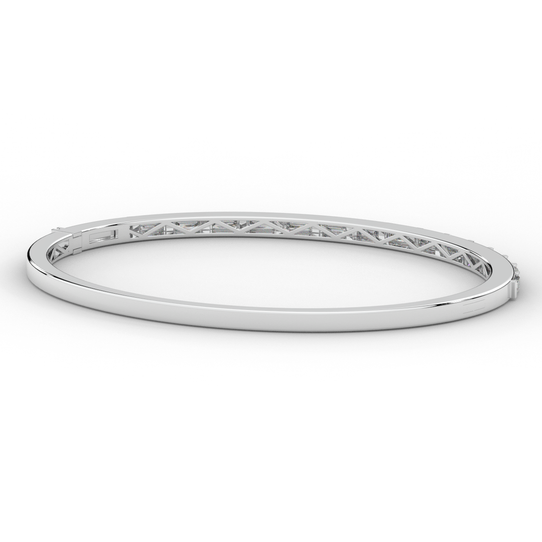 1.50CT.TW BAGUETTE LAB DIAMOND SHARED PRONG BANGLE - Nazarelle