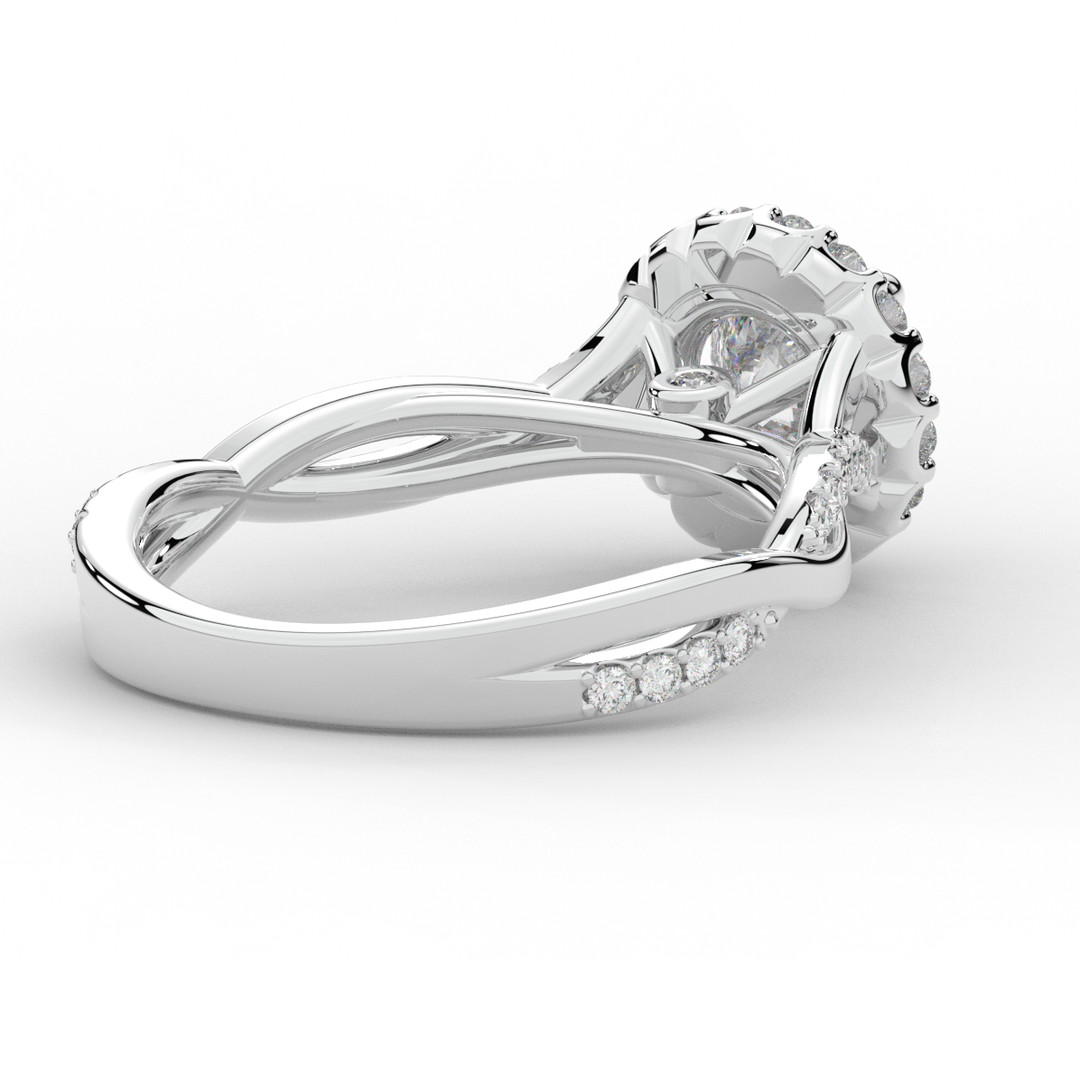 1.30CT.TW ROUND LAB DIAMOND ENGAGEMENT RING - Nazarelle