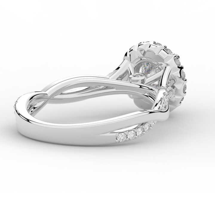1.30CT.TW ROUND LAB DIAMOND ENGAGEMENT RING - Nazarelle