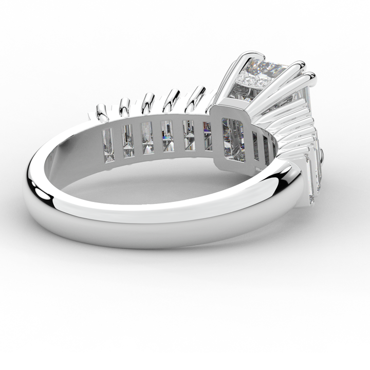 2.60CT.TW EMERALD CUT LAB DIAMOND ENGAGEMENT RING - Nazarelle
