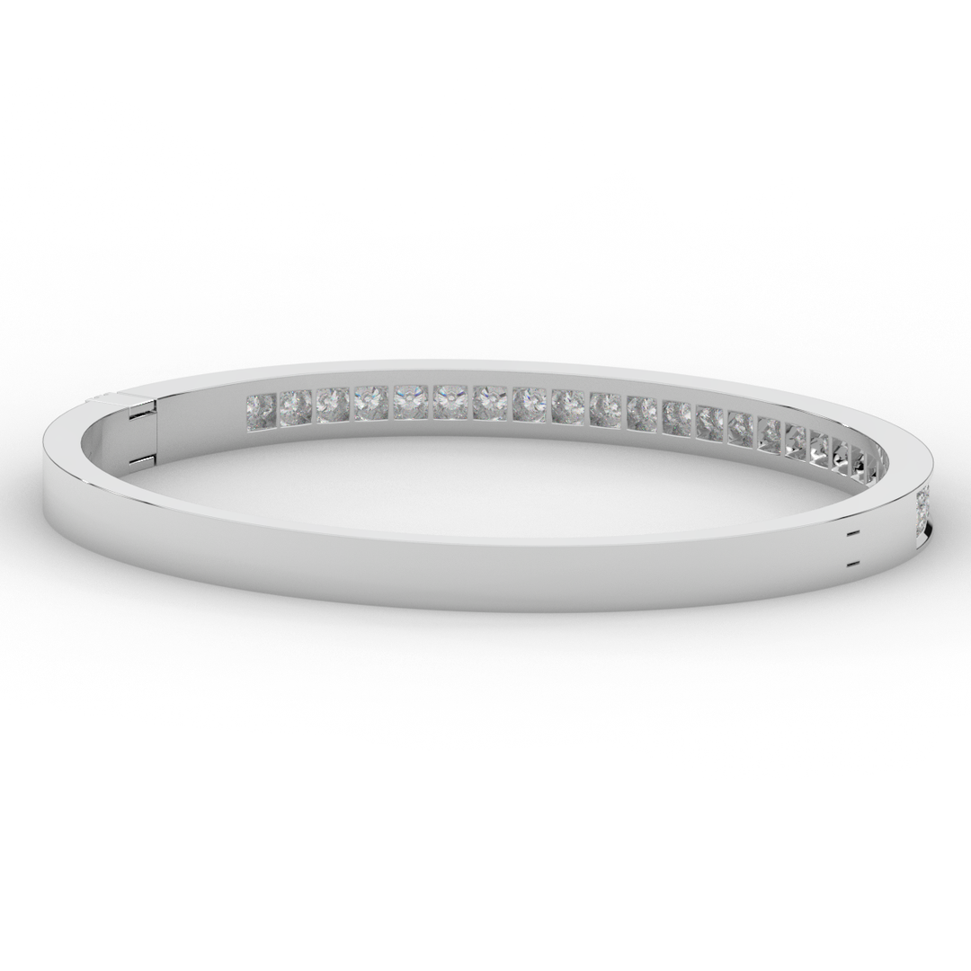1.25CT.TW ROUND LAB DIAMOND BANGLE - Nazarelle