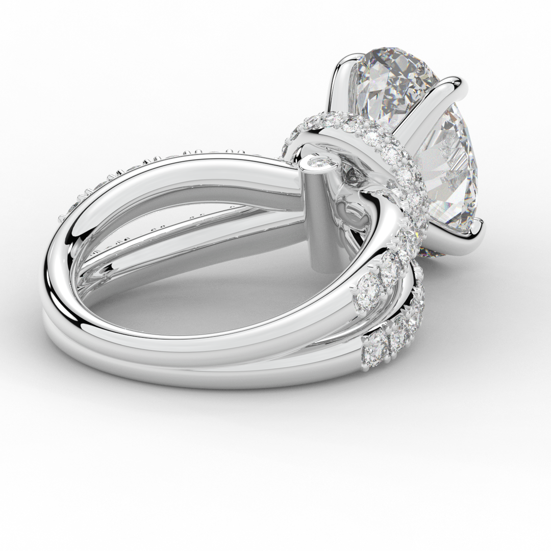 6.25CT.TW OVAL LAB DIAMOND ENGAGEMENT RING - Nazarelle