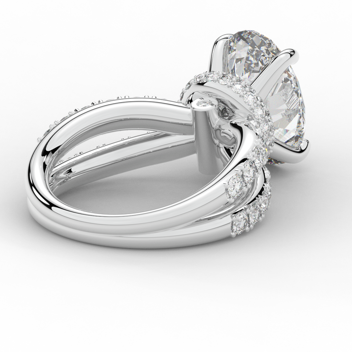 6.25CT.TW OVAL LAB DIAMOND ENGAGEMENT RING - Nazarelle