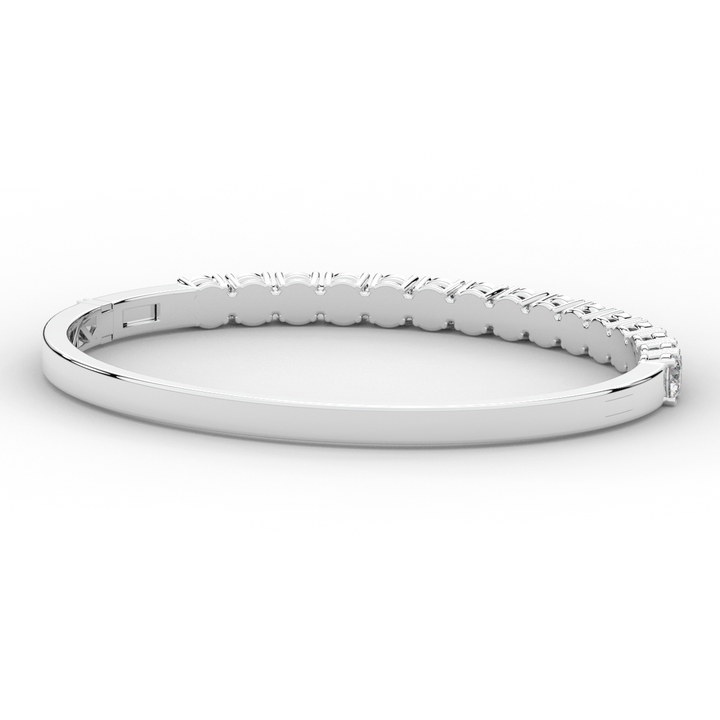 4.70CT.TW ROUND LAB DIAMOND BANGLE - Nazarelle