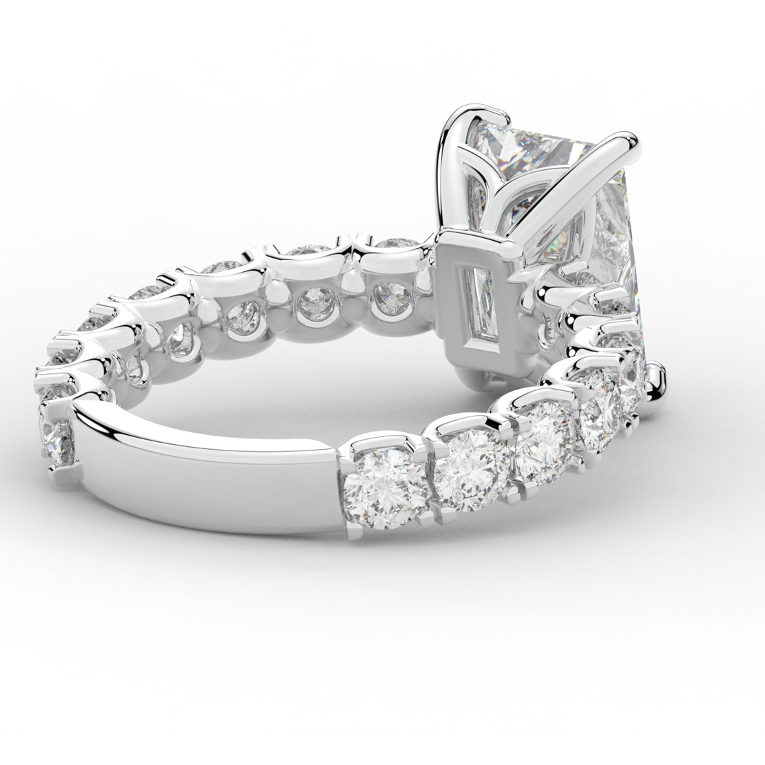 4.35CT.TW RADIANT LAB DIAMOND ENGAGEMENT RING - Nazarelle