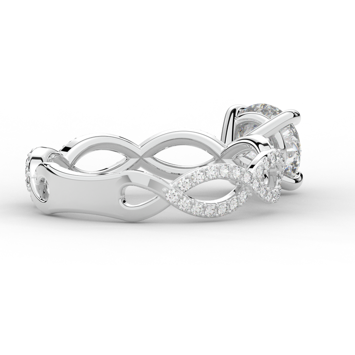 1.30CT.TW ROUND LAB DIAMOND ENGAGEMENT RING - Nazarelle