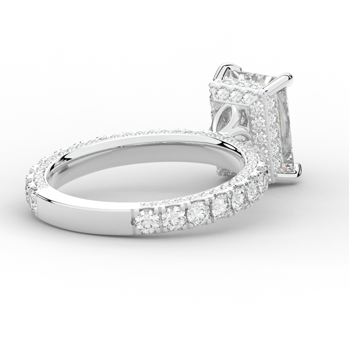 3.00CT.TW RADIANT LAB DIAMOND ENGAGEMENT RING - Nazarelle