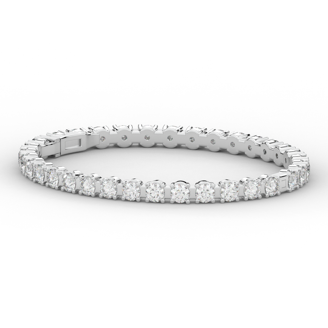 9.00CT.TW ROUND LAB DIAMOND ETERNITY BANGLE - Nazarelle