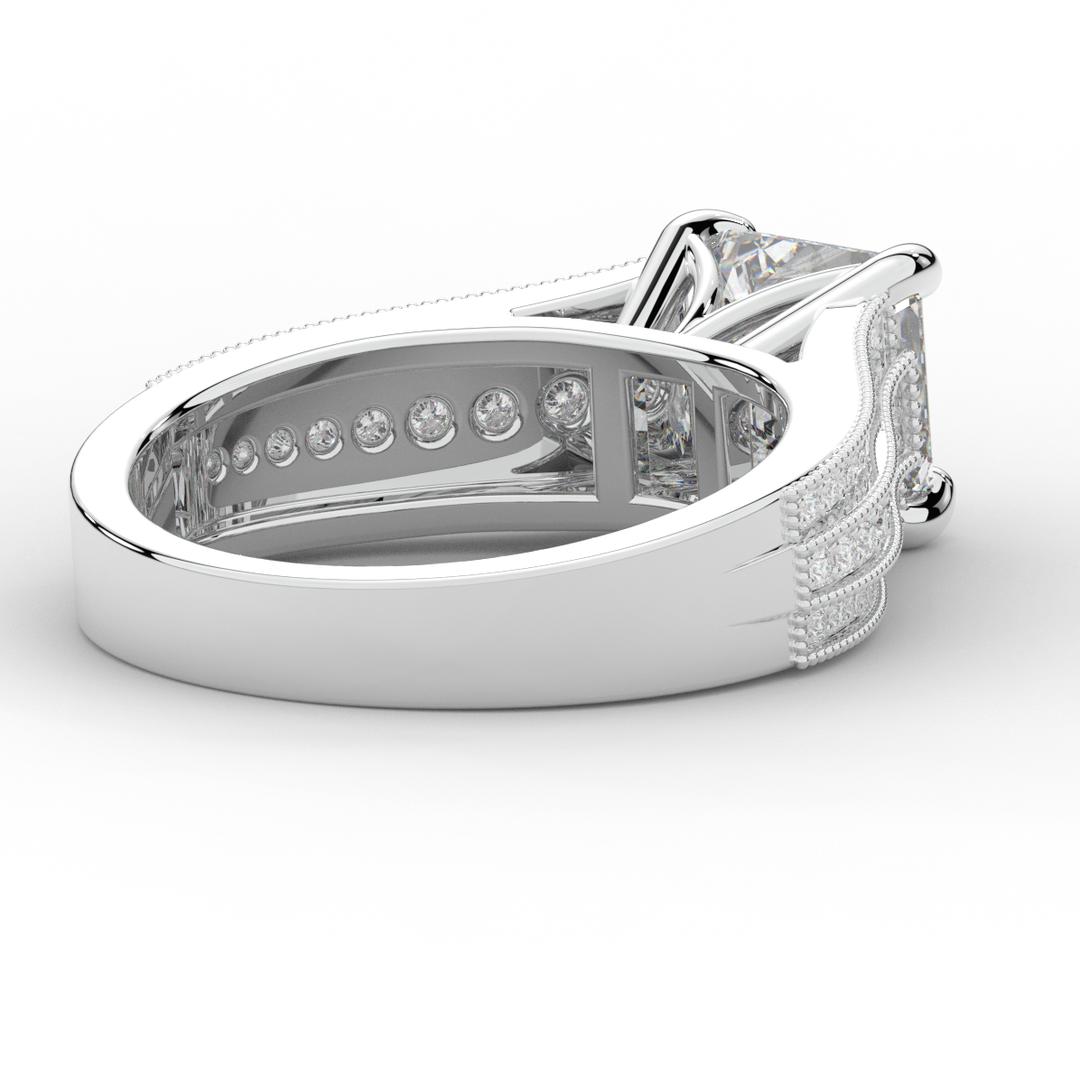 3.55CT.TW ASSCHER LAB DIAMOND ENGAGEMENT RING - Nazarelle