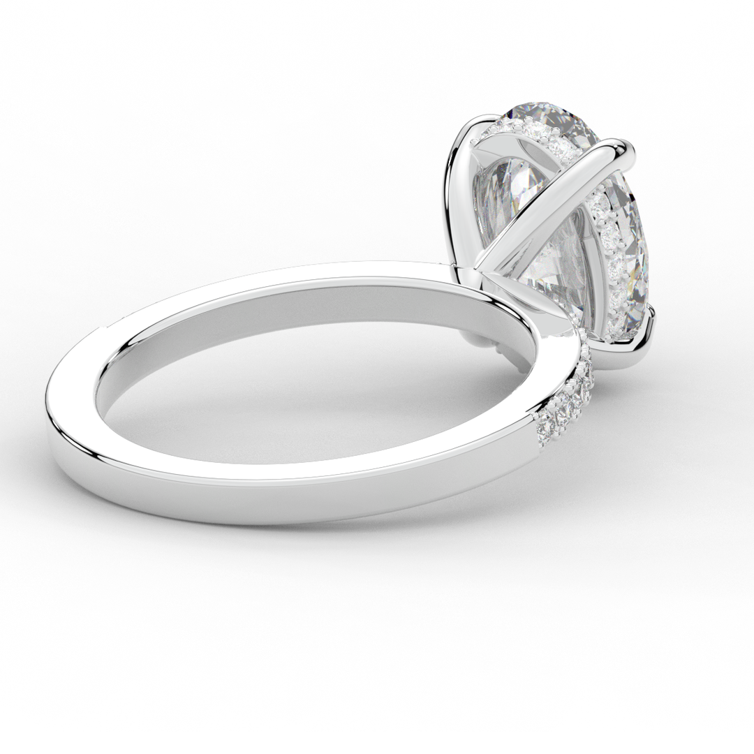 2.70CT.TW OVAL LAB DIAMOND SOLITAIRE ENGAGEMENT RING - Nazarelle