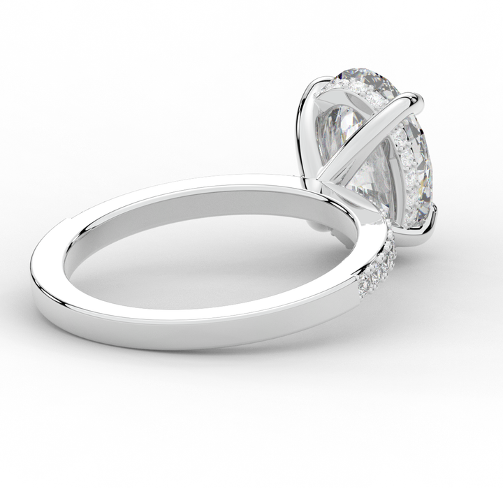 2.70CT.TW OVAL LAB DIAMOND SOLITAIRE ENGAGEMENT RING - Nazarelle