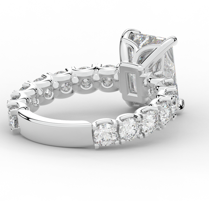 4.35CT.TW EMERALD CUT LAB DIAMOND ENGAGEMENT RING - Nazarelle