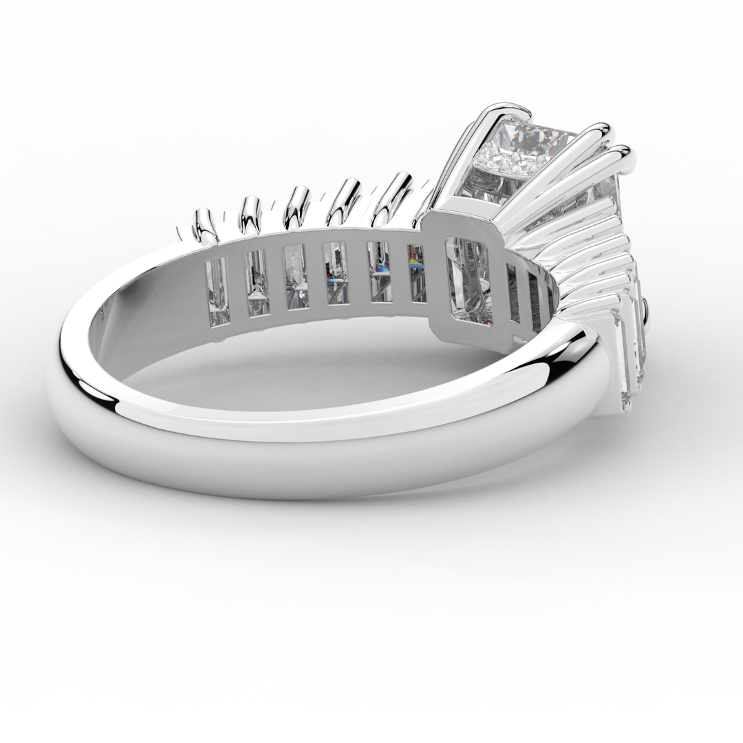 2.60CT.TW RADIANT LAB DIAMOND ENGAGEMENT RING - Nazarelle