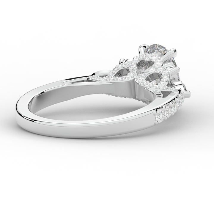 1.35CT.TW OVAL LAB DIAMOND ENGAGEMENT RING - Nazarelle