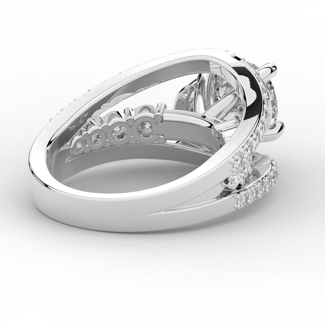 3.30CT.TW CUSHION LAB DIAMOND ENGAGEMENT RING - Nazarelle