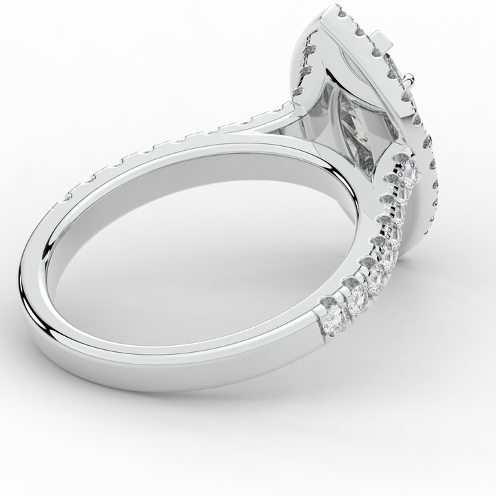 1.00CT.TW MARQUISE LAB DIAMOND HALO ENGAGEMENT RING - Nazarelle