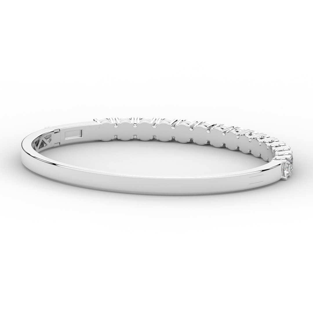 4.70CT.TW ROUND LAB DIAMOND BANGLE - Nazarelle