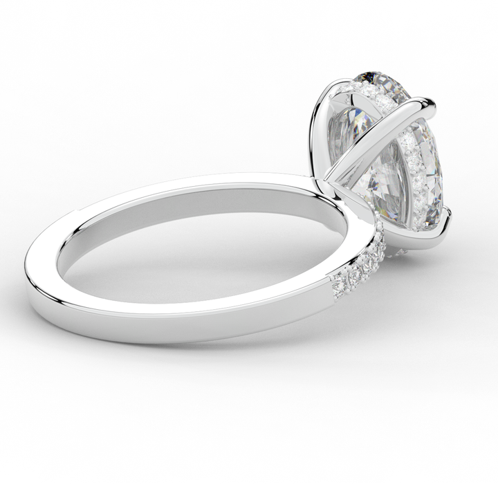 2.70CT.TW OVAL LAB DIAMOND SOLITAIRE ENGAGEMENT RING - Nazarelle