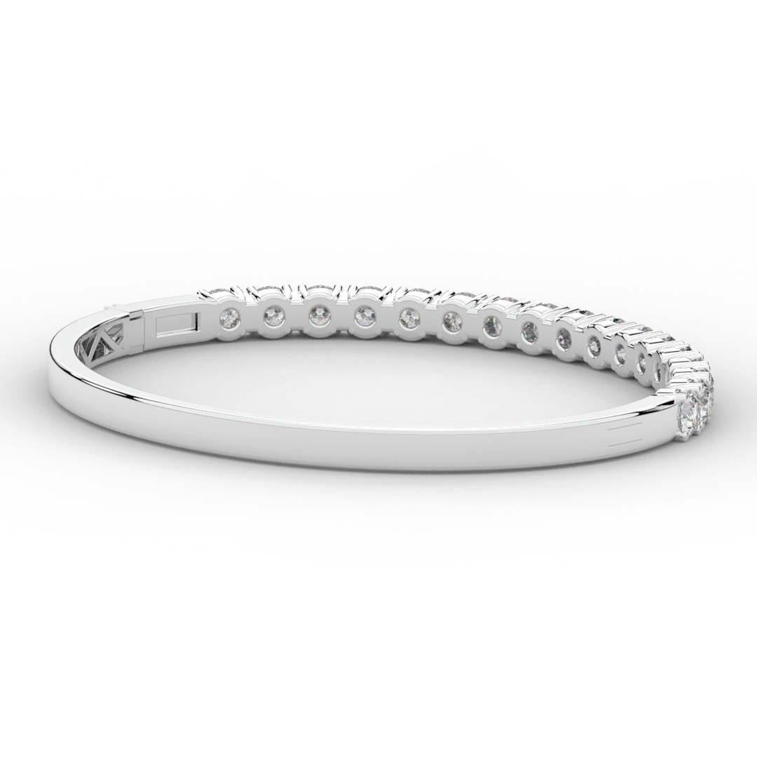 5.00CT.TW ROUND LAB DIAMOND BANGLE - Nazarelle