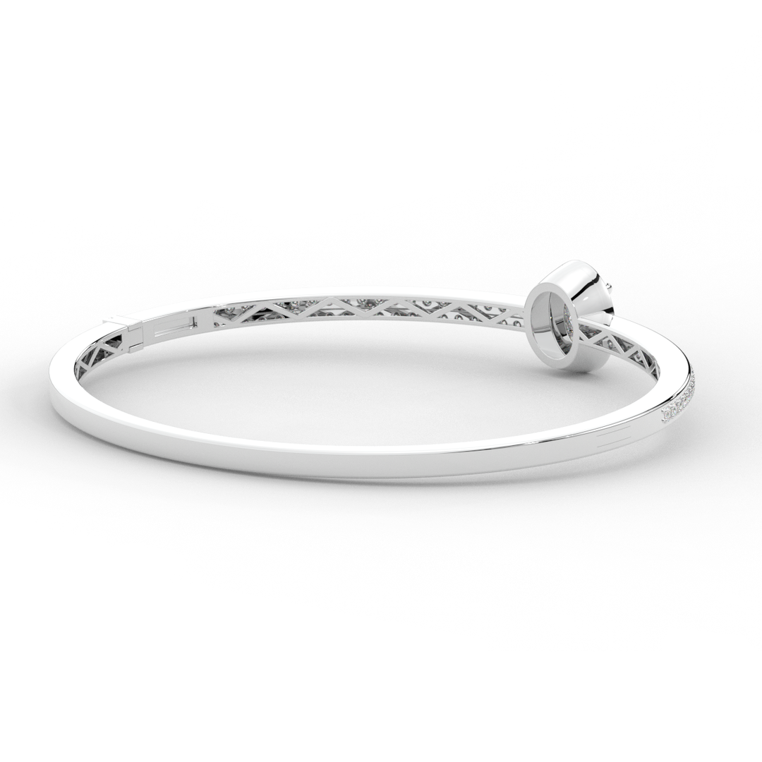 1.40CT.TW OVAL AND ROUND LAB DIAMOND BANGLE - Nazarelle