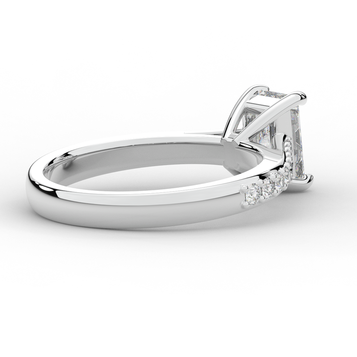 1.25CT.TW RADIANT LAB DIAMOND SOLITAIRE ENGAGEMENT RING - Nazarelle