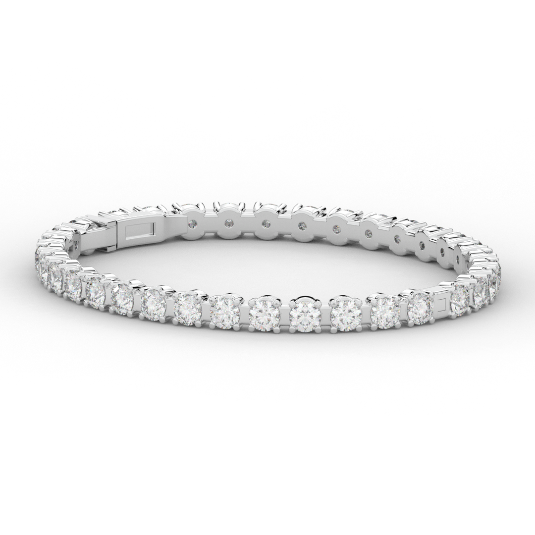 9.00CT.TW ROUND LAB DIAMOND ETERNITY BANGLE - Nazarelle