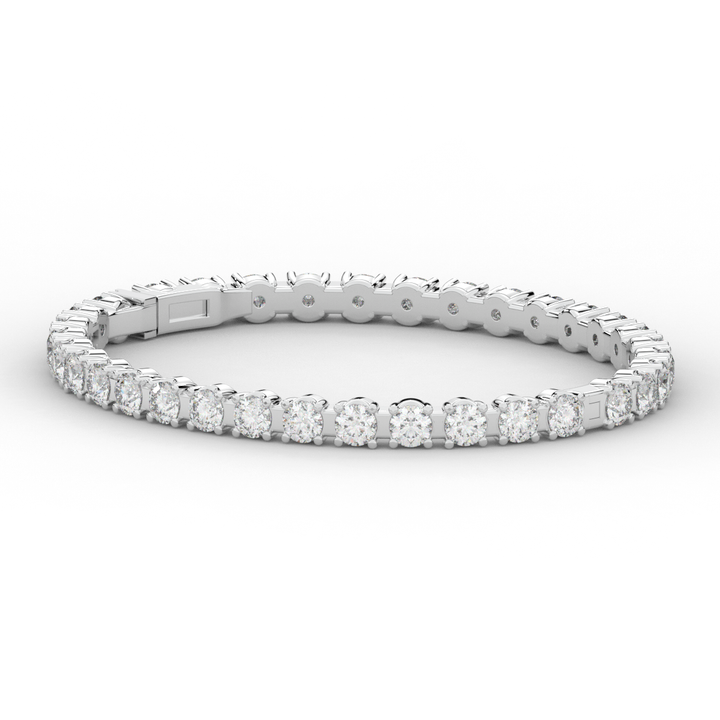 9.00CT.TW ROUND LAB DIAMOND ETERNITY BANGLE - Nazarelle