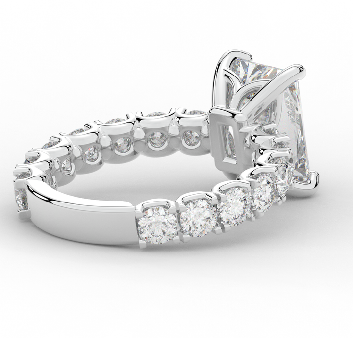 4.35CT.TW RADIANT LAB DIAMOND ENGAGEMENT RING - Nazarelle