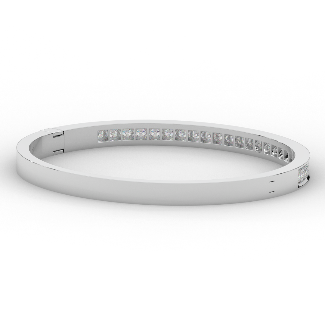 1.25CT.TW ROUND LAB DIAMOND BANGLE - Nazarelle