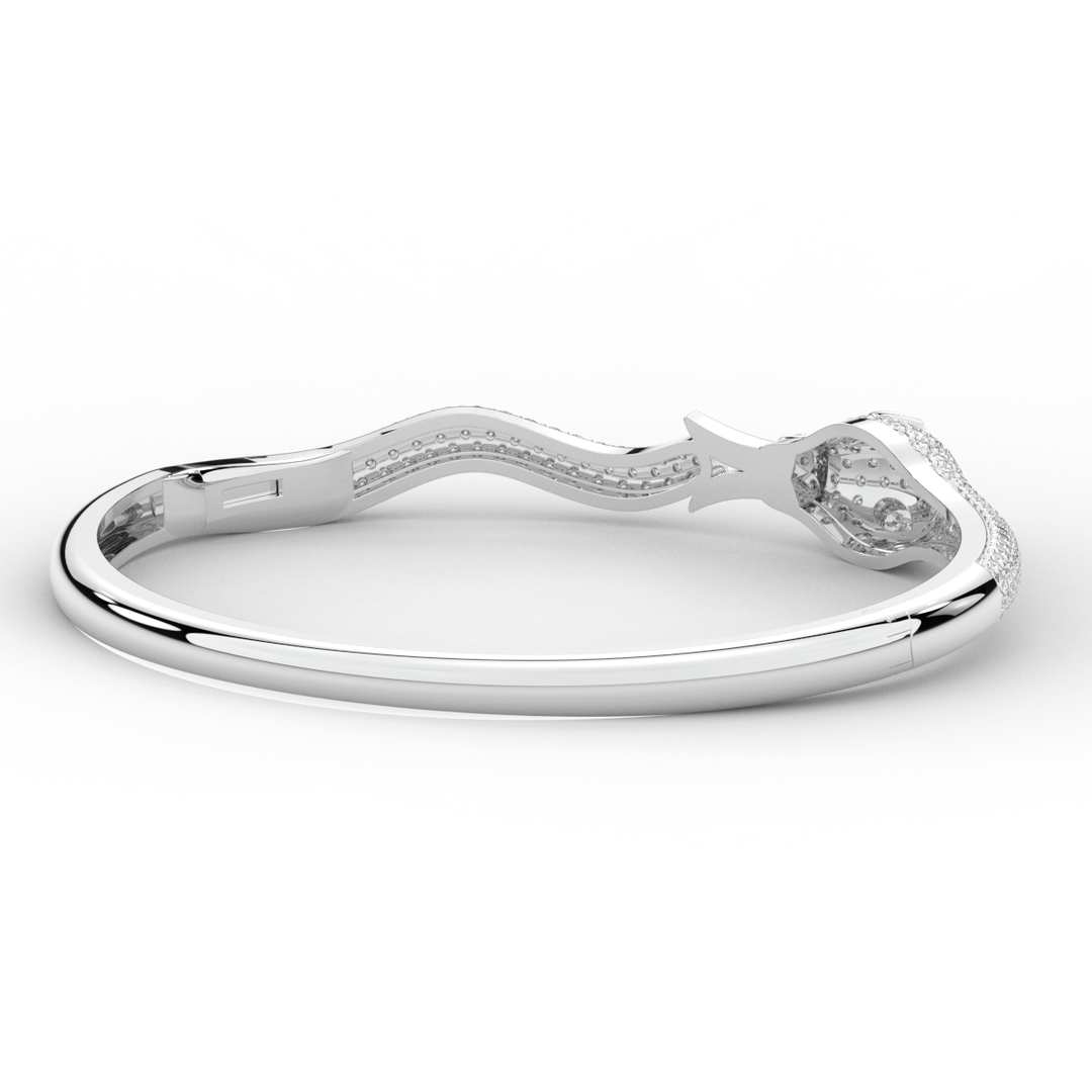 2.00CT.TW ROUND AND PEAR LAB DIAMOND SNAKE BANGLE - Nazarelle