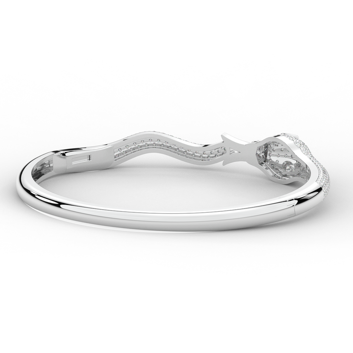 2.00CT.TW ROUND AND PEAR LAB DIAMOND SNAKE BANGLE - Nazarelle